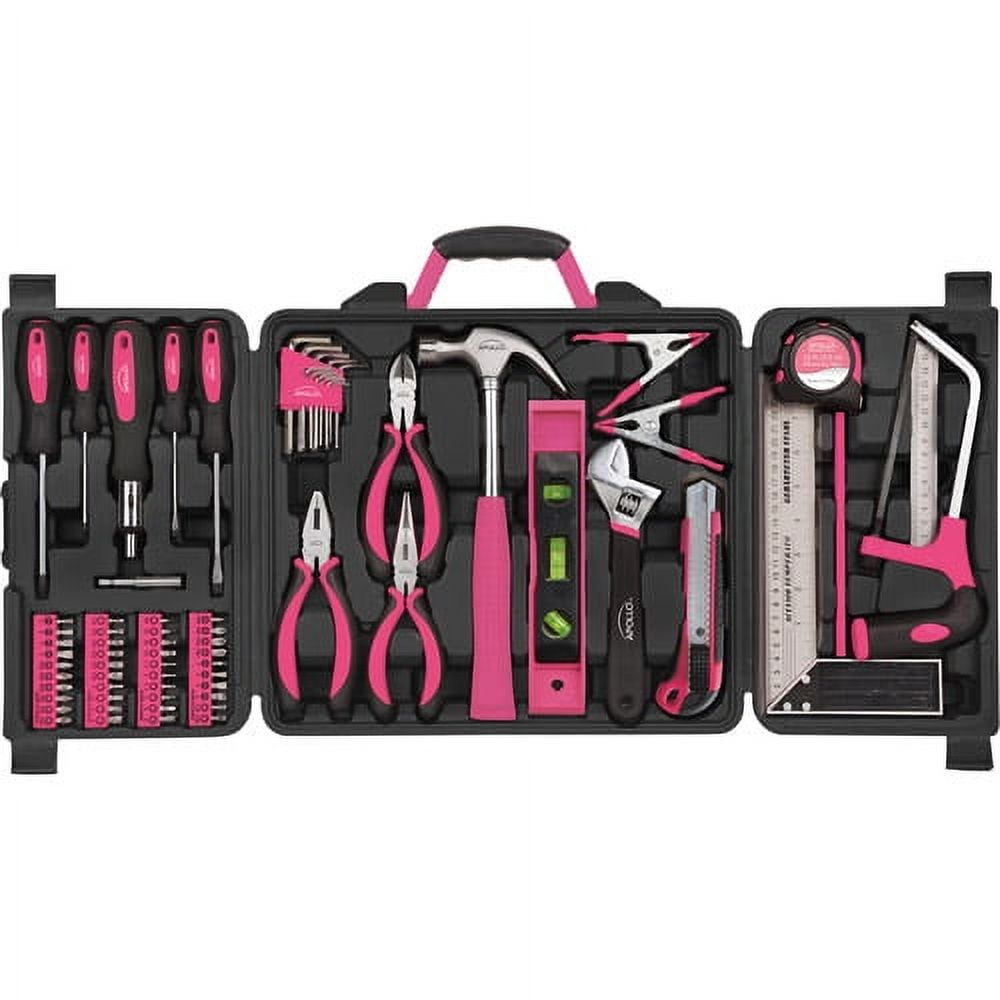 Apollo Precision Tools DT0204P 71-Piece Household Tool Kit, Pink