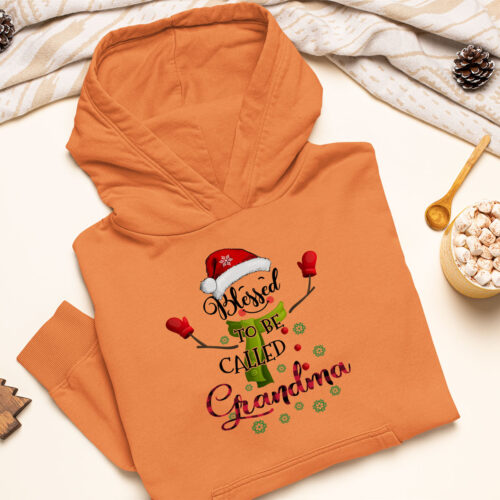 Orange blessed to be called grandma art christmas