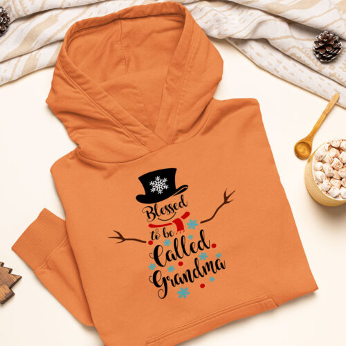 Orange blessed to be called grandma christmas a1