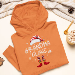 Orange grandma claus cute santa claus