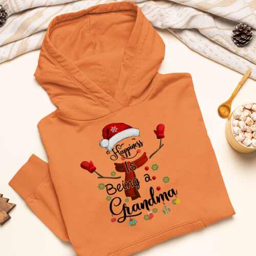 Orange happiness is being a grandma christmas t