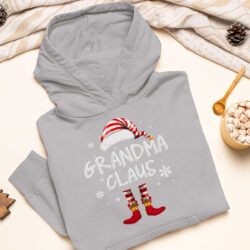 Sport grey grandma claus cute santa claus