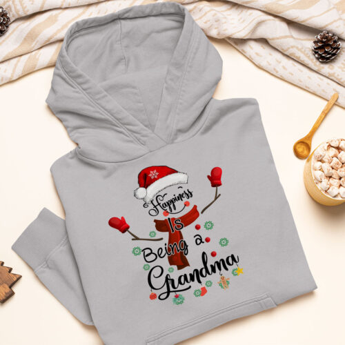 Sport grey happiness is being a grandma christmas t