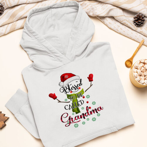 White blessed to be called grandma art christmas